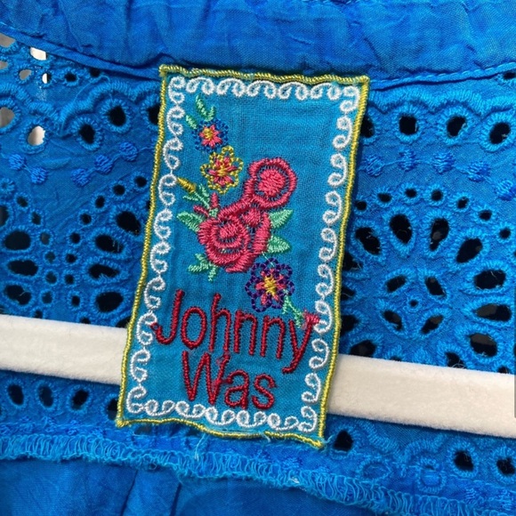 Johnny Was embroidered v-neck blouse - Picture 8 of 11